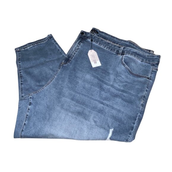 Universal Standard Joni High Rise Curve Skinny Jeans Sz 38 Womens Blue Distresse - Picture 3 of 11